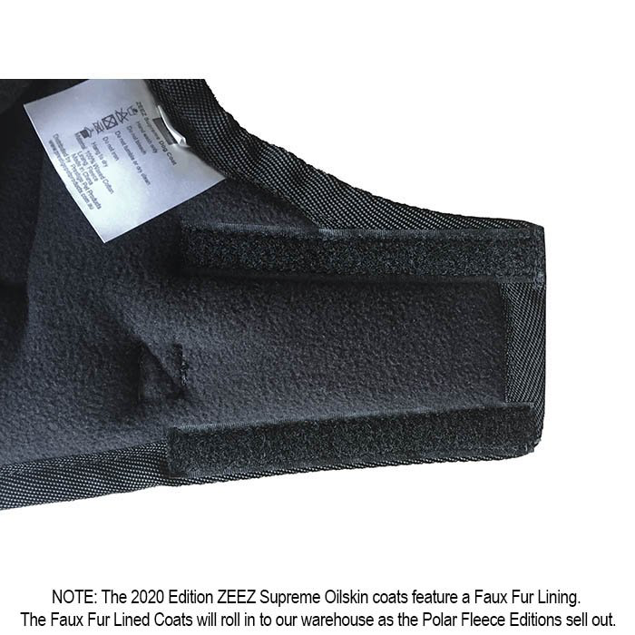 ZeeZ Waterproof Supreme Dog Coat – Oil Skin (Black)