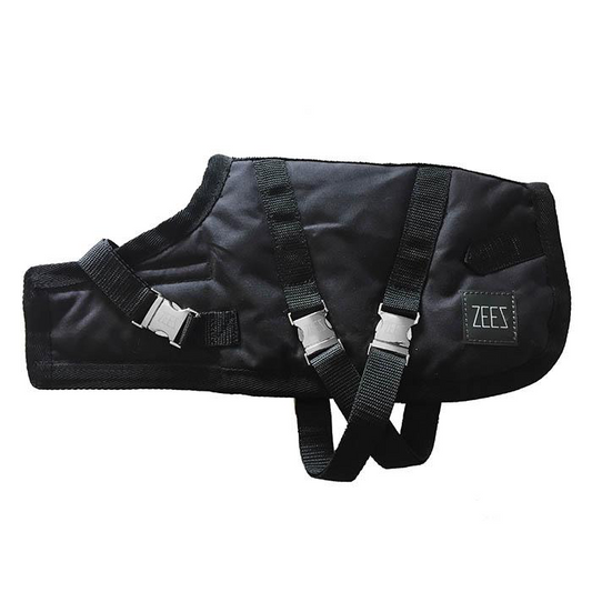 ZeeZ Waterproof Supreme Dog Coat – Oil Skin (Black)