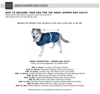 Zeez Waterproof Dapper Dog Coat – Oil Skin