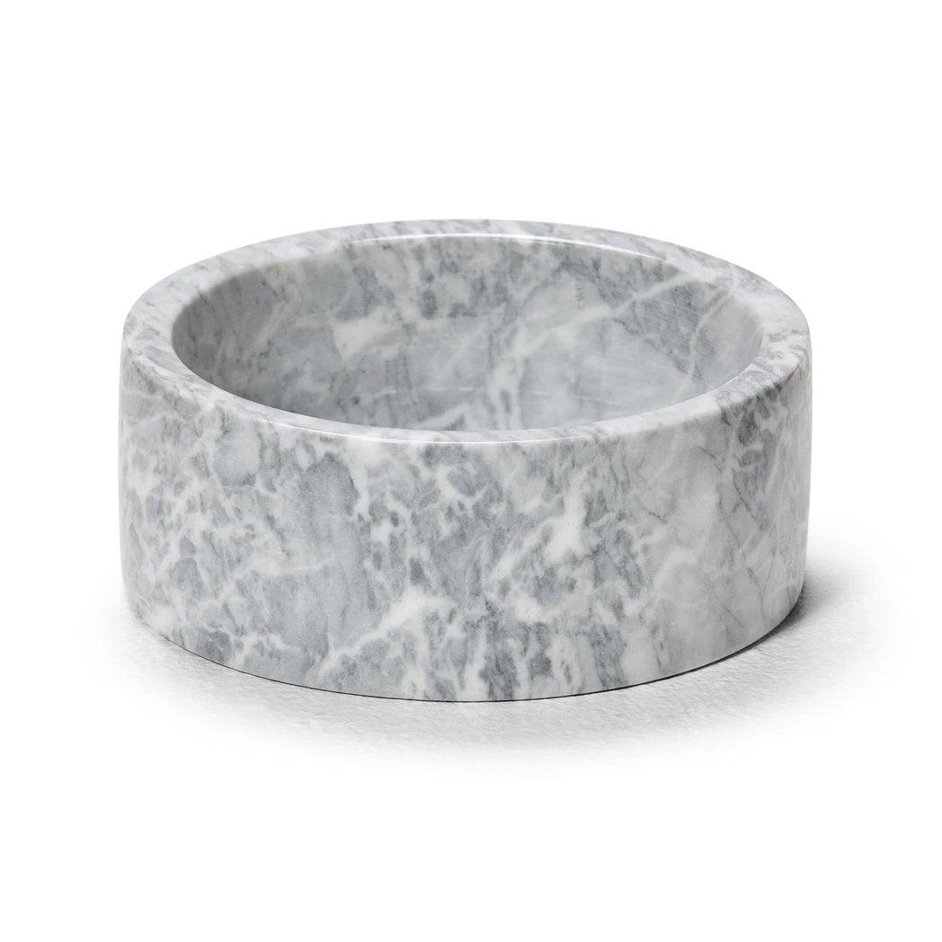 Snooza – Large Marble Pet Bowl – Grey - Big Dogs Only 