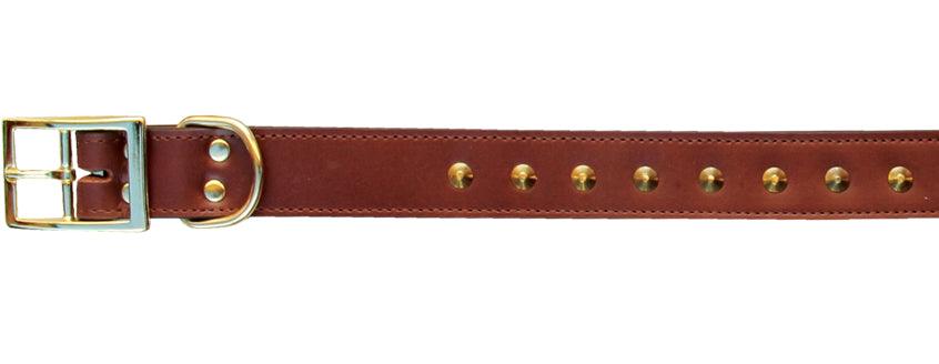 Redwood Studded Leather Collar - Big Dogs Only 